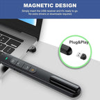 QUI Presentation Clicker for PowerPoint, RF 2.4GHz USB Wireless Presenter Remote - Image 4