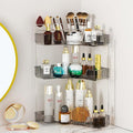 SUNZOS Modern 3-Tier Bathroom Organizer, Corner Makeup Storage by SUNZOS