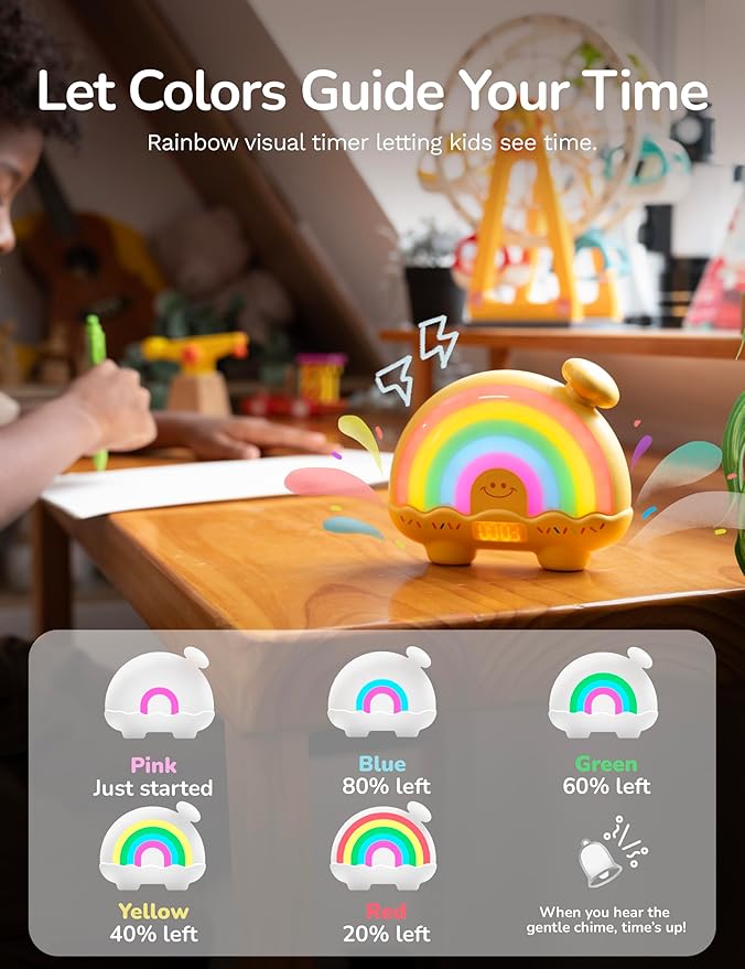 Timer Pal Rainbow Timer for Kids, Visual Timer for Kids - Image 2