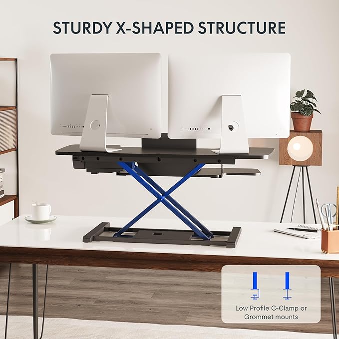 FLEXISPOT 40" Electric Standing Desk Converter, Height Adjustable Riser - Image 7