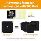 Focusound 300 Pack Yellow Point Double-Sided Adhesive Dots - Image 4