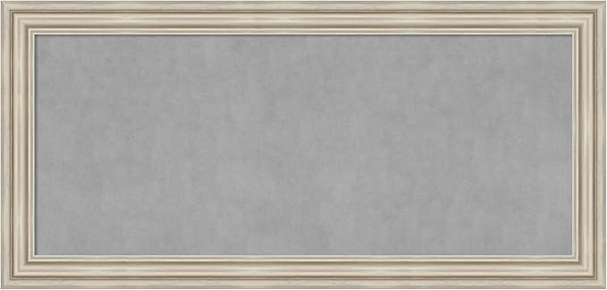 Amanti Art Silver Framed Magnetic Board 26x54 Oversize Vision Board by AmantiArt