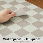Ohocut Checkered Desk Mat, Large Cute Aesthetic Retro PU Leather Computer - Image 5