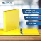 Easyview Premium 3-Ring Binders with Clear-View Covers and Round Rings, Binders for School or Office, 1.5 Inch, Pack of 6, Yellow