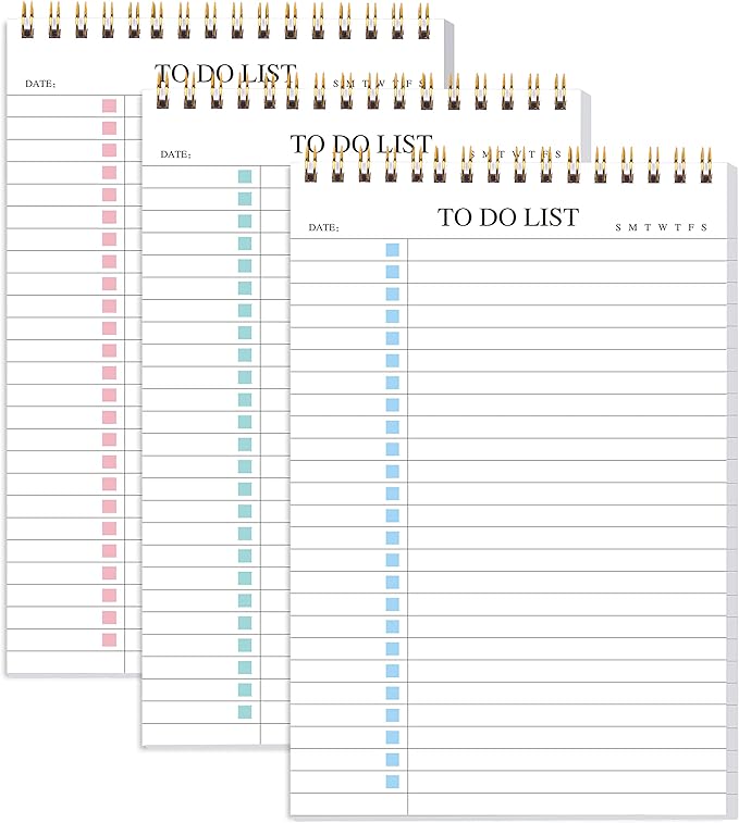 To Do List Notepad 3 Pack, Undated Daily Planner Notepad by KAICNPAPER