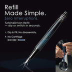 TAG Submarine Luxury Fountain Pen – TurbineDriven Refill, Steel Black Fine Nib - Image 4