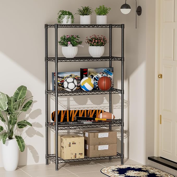 SINGAYE 5 Shelf Adjustable Heavy Duty Storage Shelving Unit 350 lbs per Shelf - Image 4