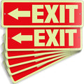 iSYFIX Exit Signs with Directional Left Arrow, Glow in the Dark, by iSYFIXPREMIUMSIGNS