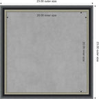 Amanti Art Black Framed Magnetic Board 23x23 Medium Vision Board - Image 3