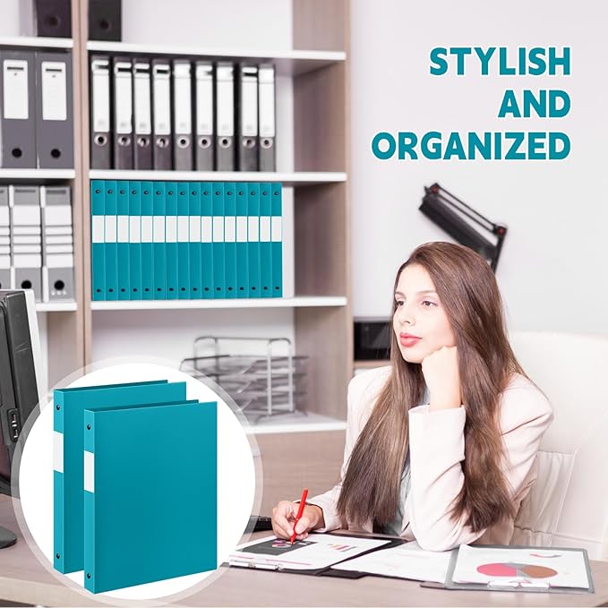 Henoyso 48 Pcs 3 Ring Binder 0.5 Inch Round Fits Letter Size 8.5'' x 11'' Paper - Image 5