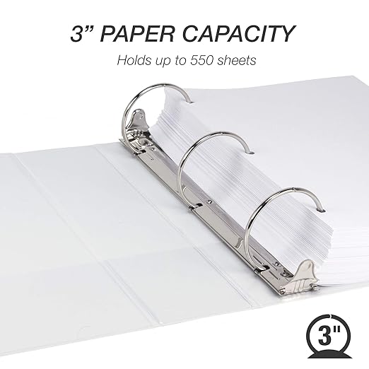 Samsill Economy 3 Inch 3 Ring Binder Bulk Pallet, Made in The USA, Round Ring - Image 3