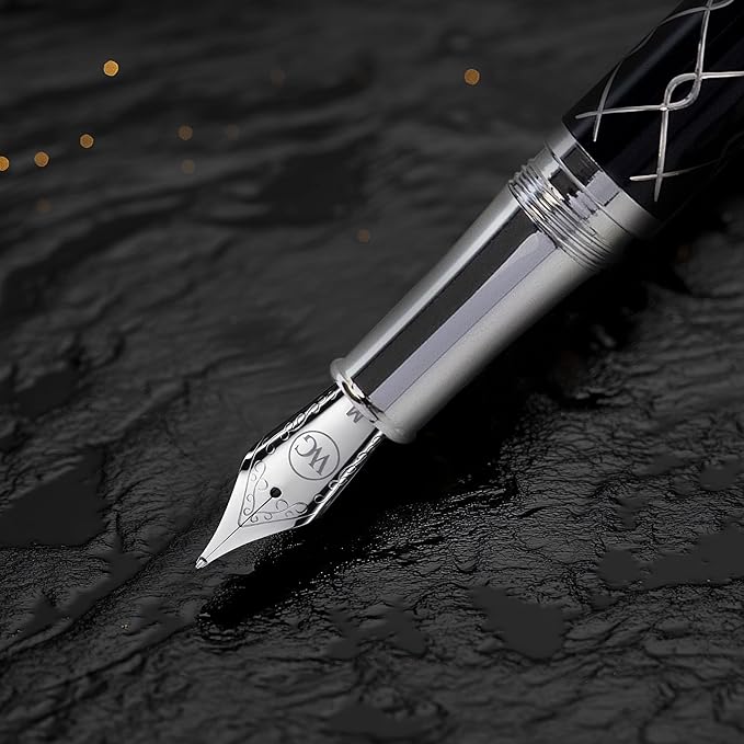 Webson Gill ‘The Weaver’ Black Luxury Executive Fountain Pen, Polished Lacquer - Image 7