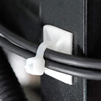 XHF 500 PCS 3/4" White Self Adhesive Cable Zip Tie Mounts Wire Cable Clips - Image 2