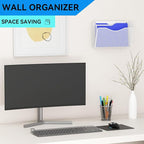 GDINDINFAN Single Pocket Wall File Holder, Mesh Hanging File Folder Paper - Image 2