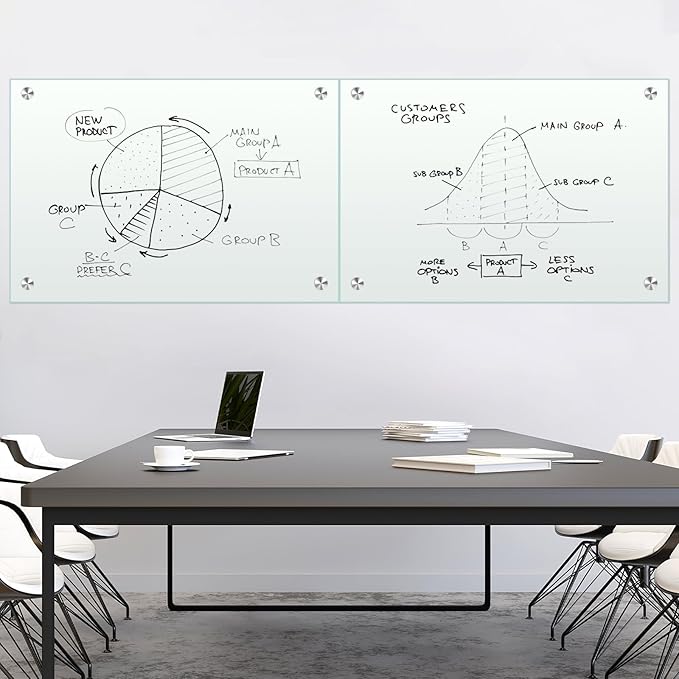H-Qprobd Glass White Board for Wall Dry Erase Board 48" x 32" Magnetic - Image 5
