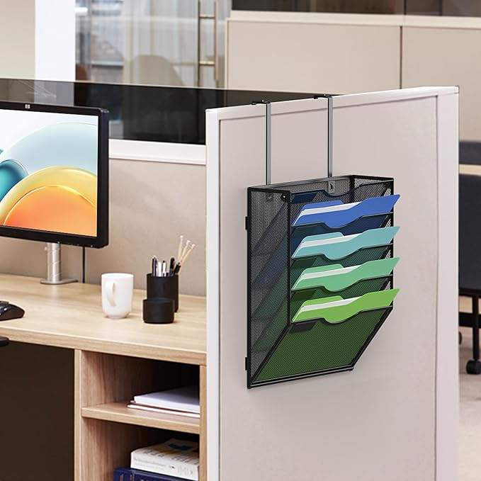 Kuntine.B Wall File Organizer Office Hanging Magazine Holder Wall File Organizer - Image 6