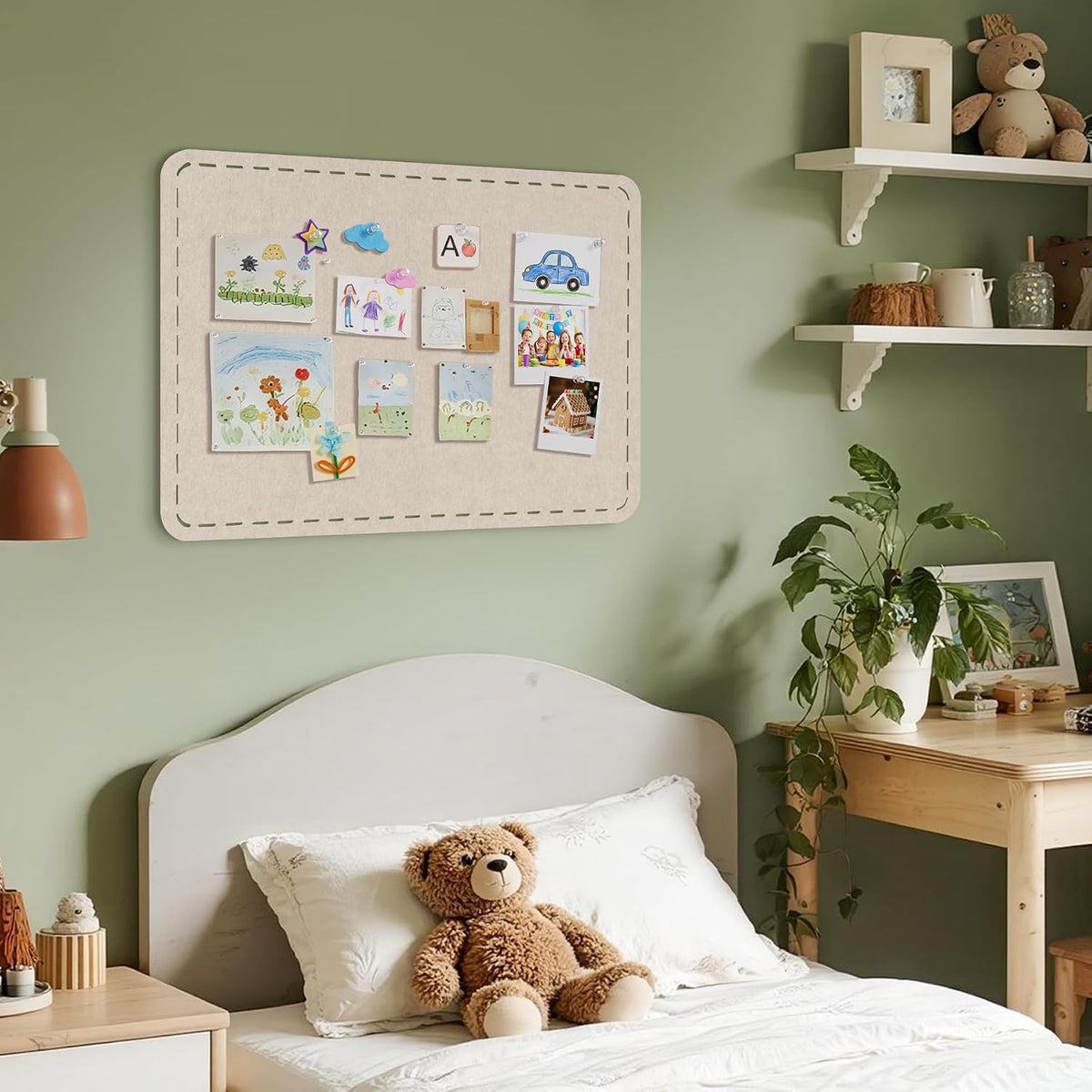 Stitched Bulletin Board 36 x 24 Inches Cork Board Alternative for Wall