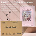 Cute Sketchbook Pink, 100 Sheets Girl Sketchbook 73lb/120gsm Drawing Paper - Image 6