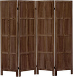 Leesinwing Wood Room Divider 4 Panel Folding Privacy Screen, Classic 5.6Ft - Image 6