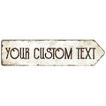 Rustic Custom Sign, Personalized Right Directional Metal Composite Street Sign by SigoSigns
