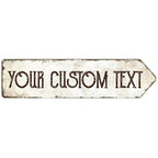 Rustic Custom Sign, Personalized Right Directional Metal Composite Street Sign by SigoSigns