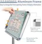 Sign Holder Stand, Heavy-Duty 8.5x11 Inch Aluminum Floor Stand - Image 6