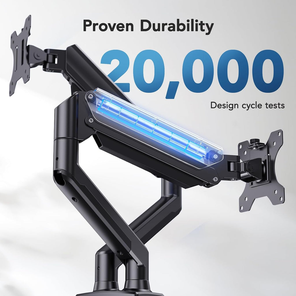 huanuo dual monitor mount for 2 monitors up, package contents