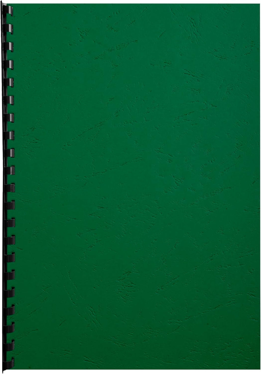 Forevcer A4 Recycled Rigid Presentation Covers, Leather Grain Effect, Dark Green, Pack of 100