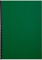 Forevcer A4 Recycled Rigid Presentation Covers, Leather Grain Effect, Dark Green, Pack of 100