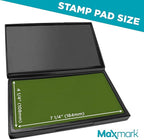 MaxMark Large Premium Olive Green Ink Stamp Pad - Image 3