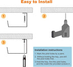 Under Desk Cable Management- 4 Pack Cord Organizer. Metal Wire Cable Management - Image 6