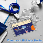 Horizontal Badge Holder, Extra Thick ID Card Name Badge Holder, Name tag Holder - Image 4