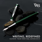 Wordsworth & Black Fountain Pen Set, Medium Nib, Includes 24 Pack Ink Cartridges - Image 2