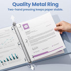 SUNEE 3 Ring Binder 2 Inch 1 Pack, Haze Blue - Image 2
