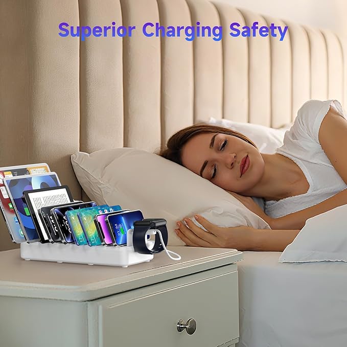 285W Charging Station for Multiple Devices, 10 Ports Fast Multi-Device Charger - Image 9