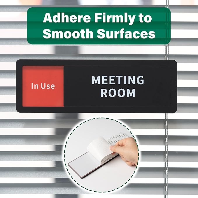 Meeting Room Office Door Sign Do Not Disturb, Versatile In-Use/Available Slider - Image 4