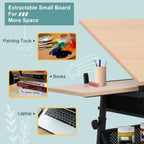 ZENY Drafting Table Art Desk Drawing Table Height Adjustable Artist Table with Tilted Tabletop, Drafting Stool and Storage Drawer for Reading, Writing, Crafting, Painting Art