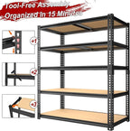 ZEUKMXOO Garage Racks for Storage，5-Tier Adjustable Garage Shelving Storage - Image 6