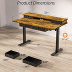 Kingant 55 x 30 Inch Electric Standing Desk - Image 3