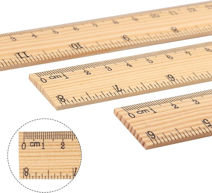 144 Packs Wooden Rulers, 8 Inch Double Sided Wood School Ruler - Image 3