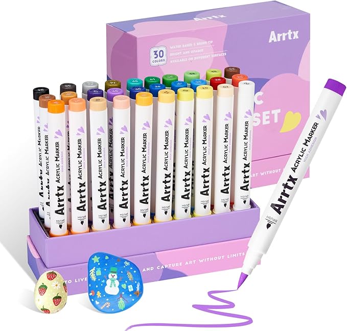 Arrtx 30 Colors Acrylic Paint Pens by Arrtx