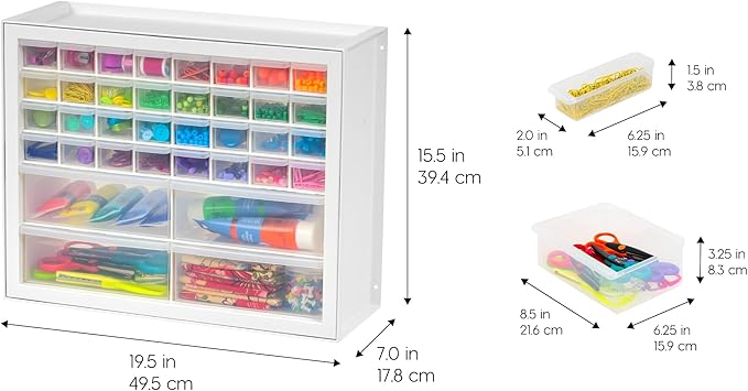 IRIS USA Screw Tool Organizer Small Parts Cabinet Chest, 36-Drawer Hardware - Image 5