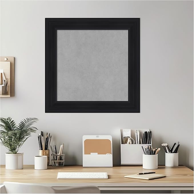 Amanti Art Black Framed Magnetic Board 21x21 Small Vision Board - Image 5
