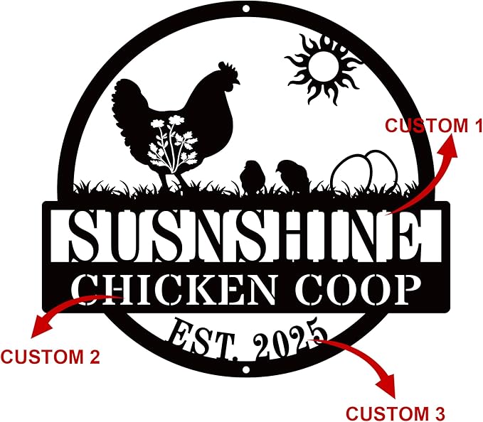 Personalized Chicken Coop Metal Signs Custom Chicken Coop Decor Chicken Coop - Image 4