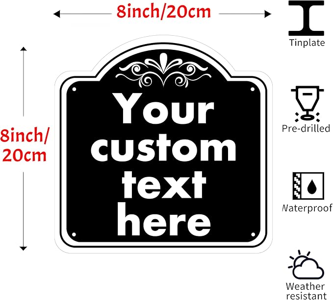 Custom Sign, Custom Indoor/Outdoor Decorative Sign，Aluminum Weatherproof Metal - Image 2