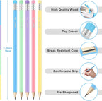 ZWlOT Wood-Cased Pencils, Pre Sharpened Pencils, School Classroom Teacher - Image 2