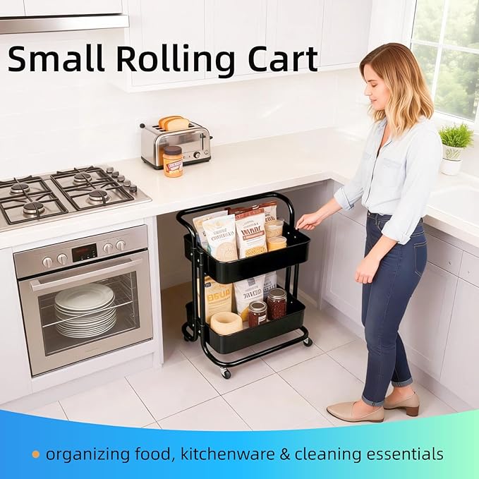 Ufriandz 2 Tier Rolling Utility Cart - Image 8