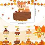 Henoyso 108 Pcs Fall Thanksgiving Themed Name Tags Labels Autumn Classroom - Image 2