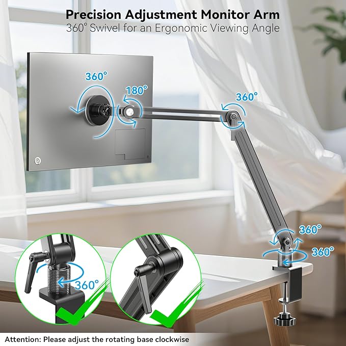 Jakeko Strong Magnetic Portable Monitor Desk Clamp - 75mm VESA Mount 4.7" 12.9" - Image 4