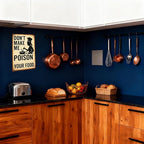 Funny Kitchen Sign – “Don’t Make Me Poison Your Food” Vintage Metal Tin Sign - Image 9